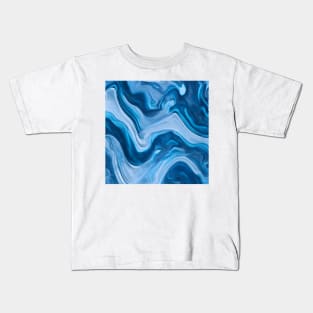 ELEGANT SKY BLUE LIQUID MARBLE DESIGN, IPHONE CASE AND MORE Kids T-Shirt